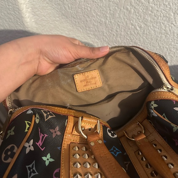 Louis Vuitton Black Multicolor Satchel with Tan Accents - Picture 6 of 8